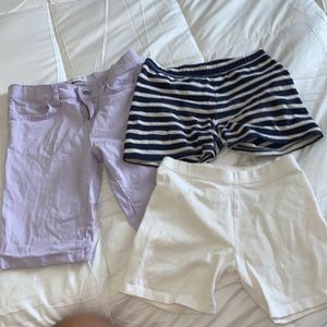3 girl shorts size 7/8